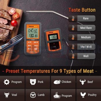 Skaitmeninis bevielis maisto termometras ThermoPro TP-07S